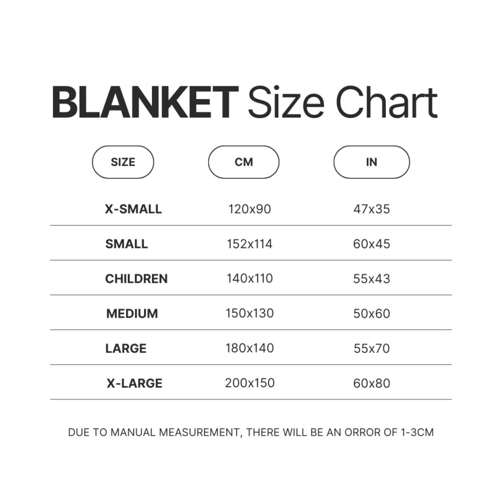 Blanket Size Chart - Balatro Merch