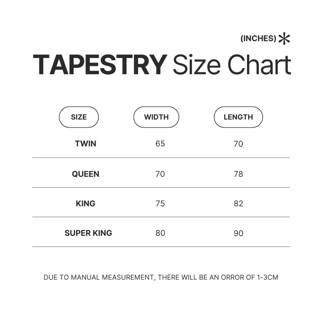 Tapestry Size Chart - Balatro Merch