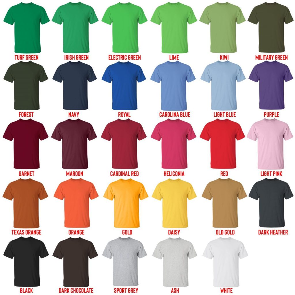 t shirt color chart - Balatro Merch