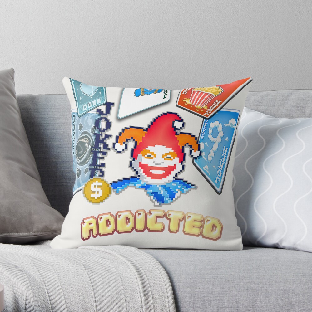 Addicted Balatro Throw Pillow